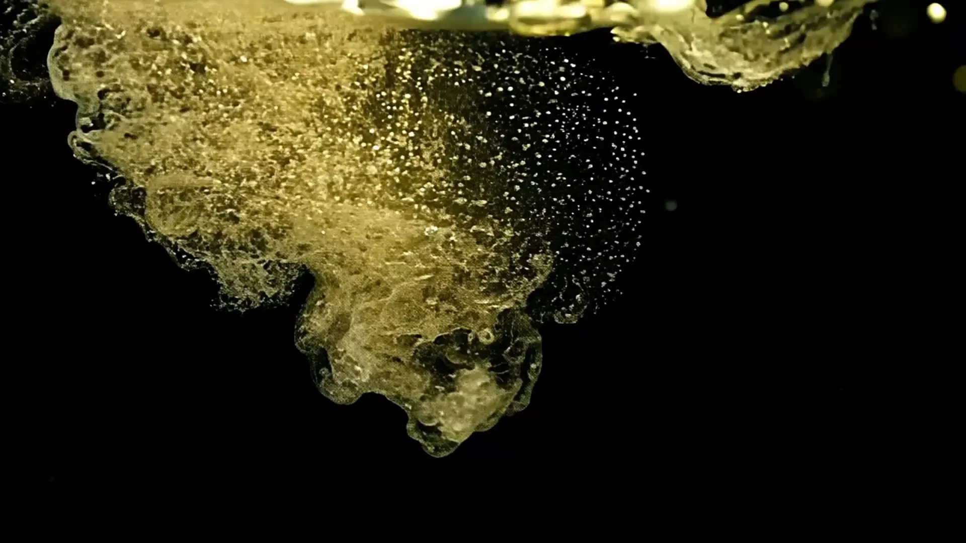 Golden Liquid Explosion for Artistic Video Projects